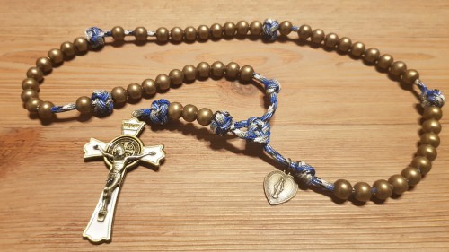 Różaniec z LINKI SPADOCHRONOWEJ (BŁĘKITNY) /NOWOŚĆ/