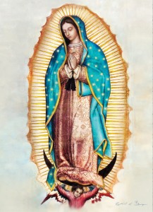 Maryja z Guadalupe. Obraz A4 z zawieszką